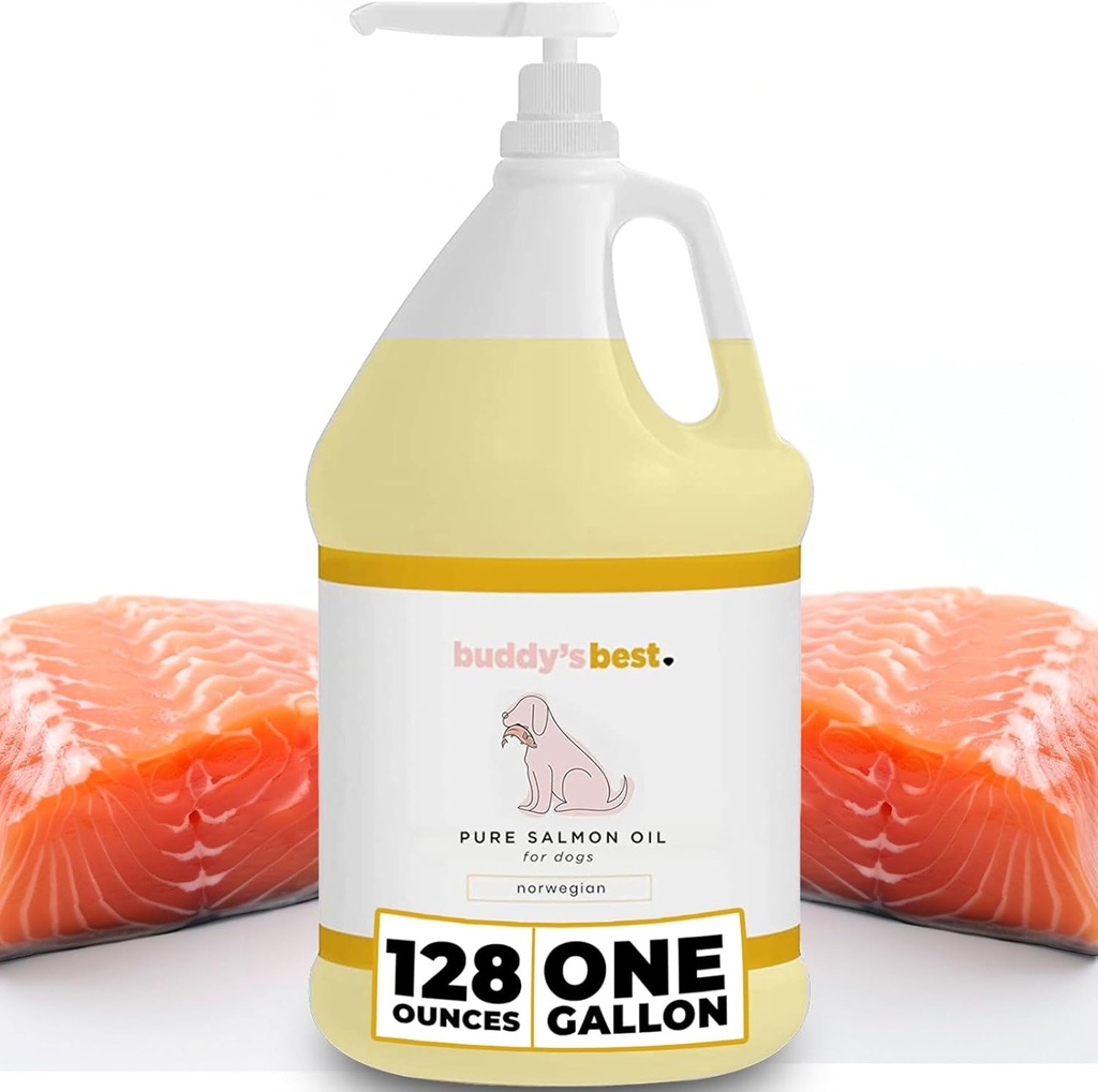 Salmon Oil for Dogs by Buddy’s Best – 1 Gallon (128oz) 