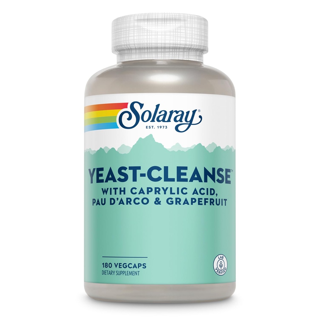 Solaray Yeast-Cleanse -- 180 κάψουλες χορτοφάγων