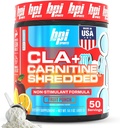 BPI Sports CLA + Carnitine Shredded - Μετατρέψτε τα λιπώδη κύτταρα σε ενέργεια και υποστηρίζει Lean Μύες, Ενίσχυση Μεταβολισμός - Μη διεγερτικό συμπλήρωμα L-Καρνιτίνης - Fruit Punch (14,1 oz. / 50 εξυπηρετούν)