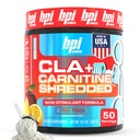 BPI Sports CLA + Carnitine Shredded - Convert Fat Cells Into Energy and Supports Lean Muscle, Boost Metabolism - Non-Stimulant L-Carnitine Supplement - Fruit Punch (14.1 oz. / 50 Servings)
