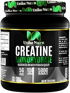 Pure Creatine Monohydrate Powder Supplement, Unflavored, Supports Bulk Muscle Energy, Recovery, & Strength - Creatine Supplement for Men & Women - 500G, 5000mg Per Serv (5g) - 100 Servings