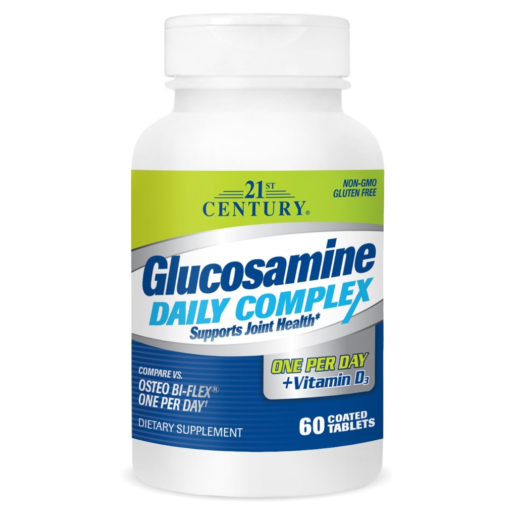 21ος αιώνας Glucosamine Daily Complex Plus D δισκία, 60 Count (27708)