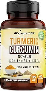 Turmeric Curcumin Complex with Piperine, 100% Pure - 120 Capsules