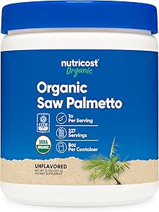 Nutricost Organic Saw Palmetto Powder 8oz - Certified USDA Organic Saw Palmetto, Gluten Free