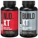 Jacked Factory Muscle Builder Supplement Stack - Build-XT Muscle Builder & N.O. XT Nitric Oxide Booating Agent for Dual Support (30 Day Supply)
