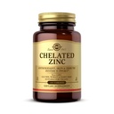 Solgar Chelated Zinc, 100 Tablets - Ψευδάργυρος για υγιές δέρμα - Υποστηρίζει την ανάπτυξη κυττάρων & DNA Σχηματισμός - Exerts Αντιοξειδωτική Δραστηριότητα - Υποστηρίζει ένα υγιές ανοσοποιητικό σύστημα - Μη ΓΤΟ, Χωρίς γλουτένη - 100 Υπηρεσίες
