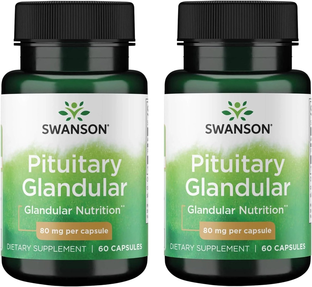 Swanson Raw Pituitary Glandular 80 Milligrams 60 Κάψουλες (2 Συσκευασία)