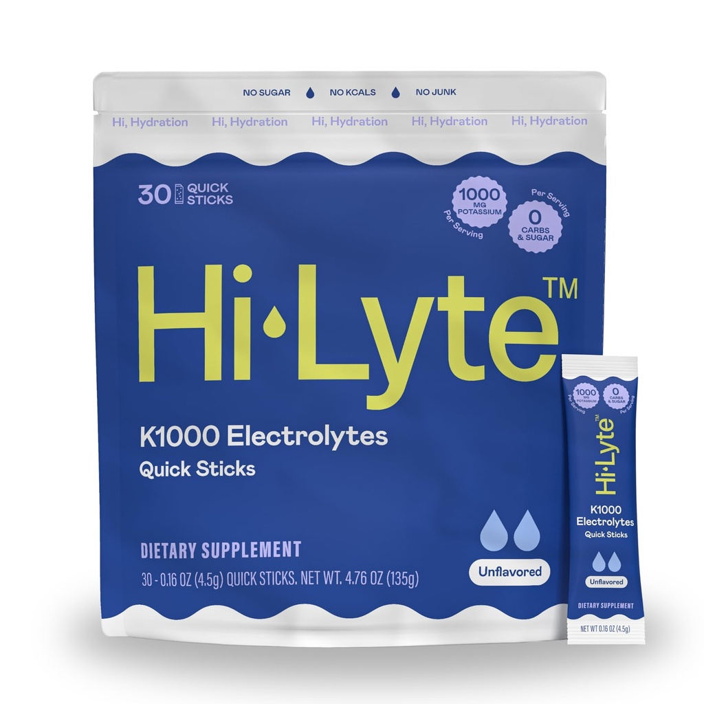Hi-Lyte K1000 Ηλεκτρολύτες Sticks Άγευστο Κέτο & Απόδοση, 30 Υπηρεσίες