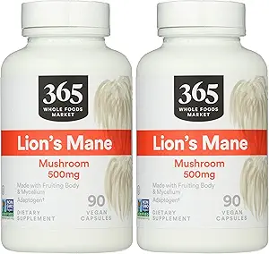 365 από το Whole Foods Market, Lion's Mane, 90 Count (Pack of 2)