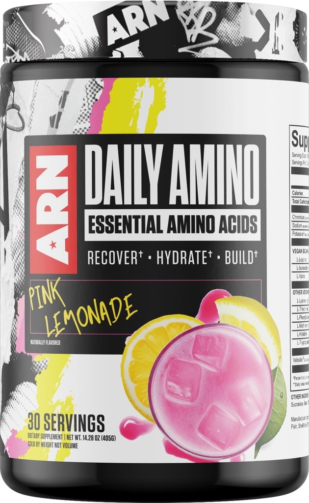 Arms Race Nutrition | ARN | Daily Amino Essential Amino Acids (30 Servings, Pink Lemonade)