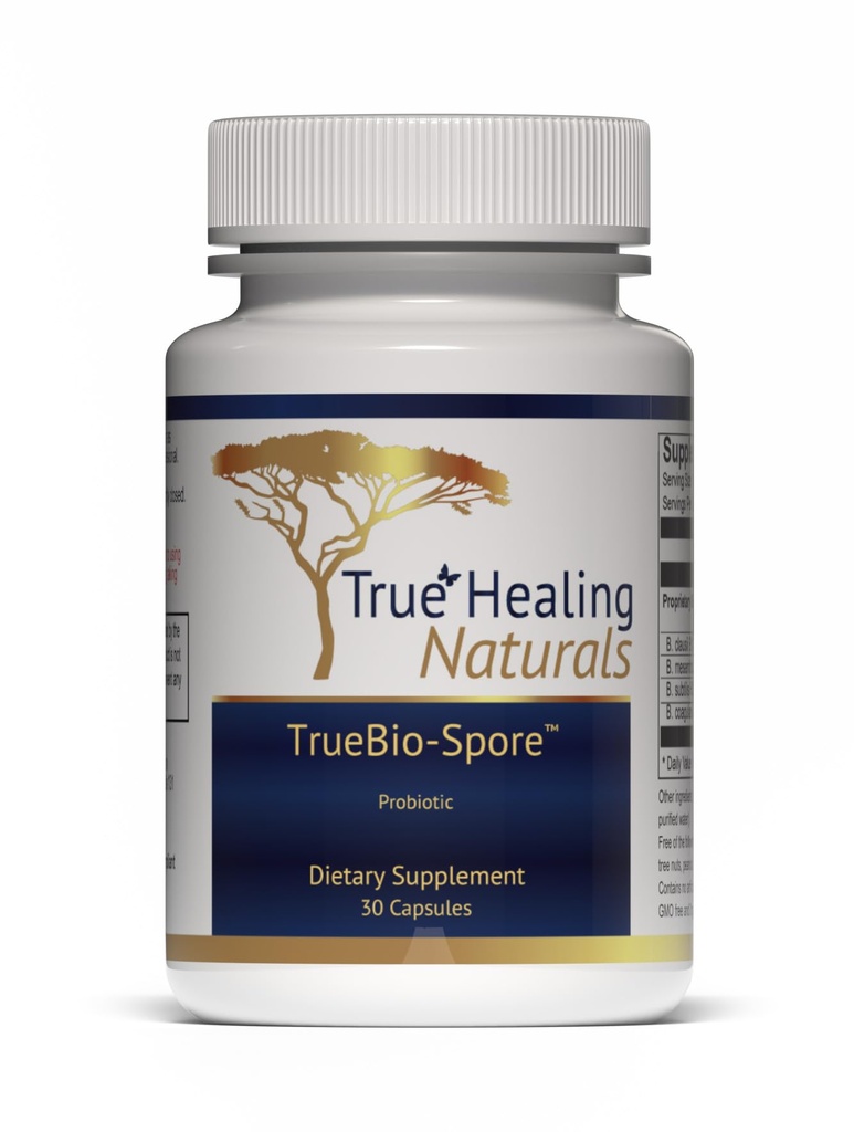 True Healing Naturals - TrueBio-Spore - Προβιοτικό συμπλήρωμα - ανθεκτικό και ισχυρό με 50 δισεκατομμύρια CFU προβιοτικών - 30 κάψουλες