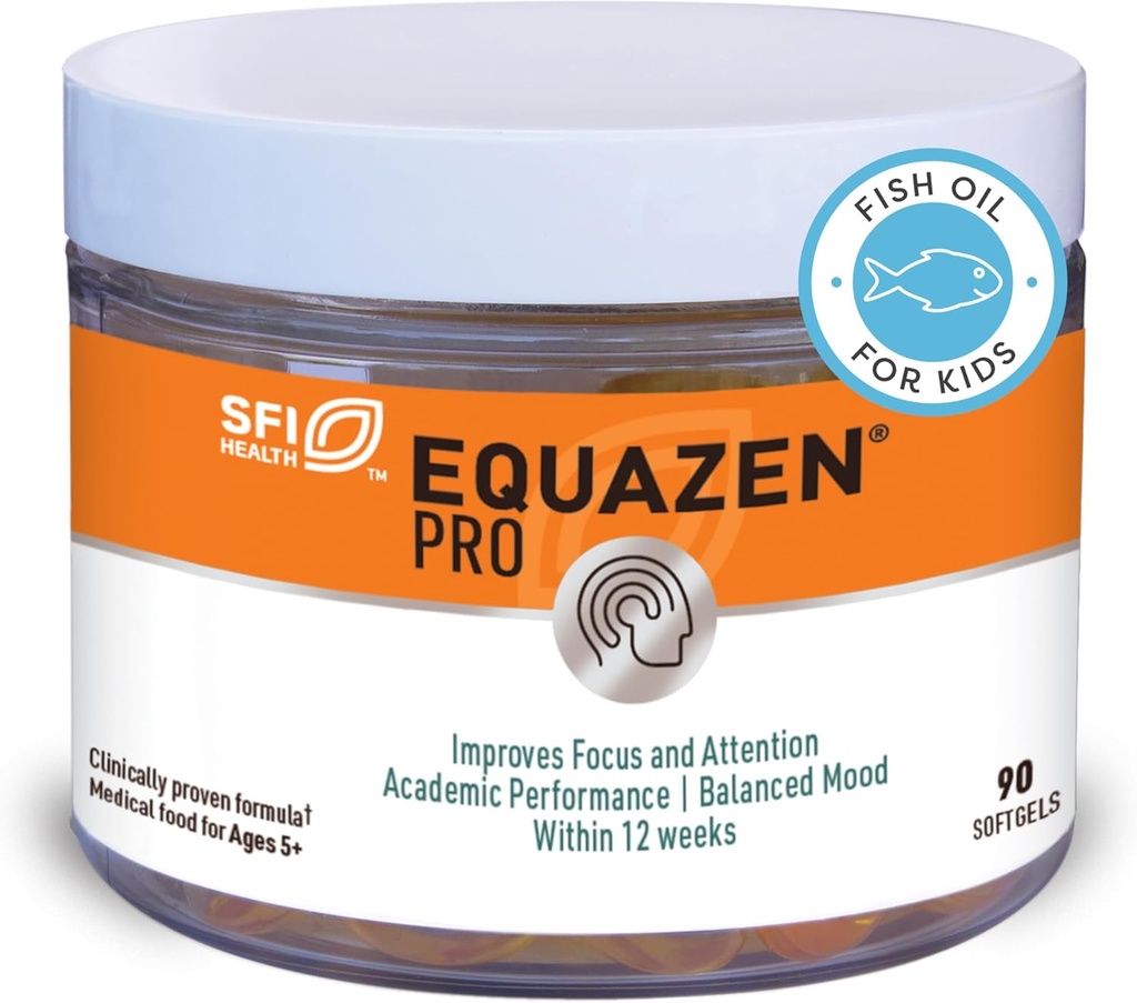Equazen PRO ιχθυέλαιο για τα παιδιά - κλινικά δοκιμαστεί για να βελτιώσει την εστίαση, μάθηση + Συμπεριφορά στα παιδιά, εφήβους - DHA/EPA Omega-3 + Omega-6 συμπλήρωμα για την υποστήριξη του εγκεφάλου* (90 Softgels / 30 Υπηρεσίες)