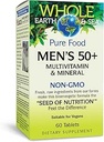 Natural Factors, Men's 50+ Multivitamin & Mineral, 1 Serving Contains Nutrition Equivalent to ½ lb of Veggies, 60 Count (Pack of 1)