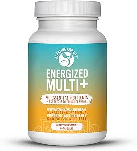 Energized Multi - Potent Multivitamin with 40 Fully Bioavailable Nutrients B Complex Vitamins, Vitamin D, Vitamin C, Vitamin K, Zinc, Quercetin, Calcium, Magnesium in Alkalizing Forms - 60 tabs