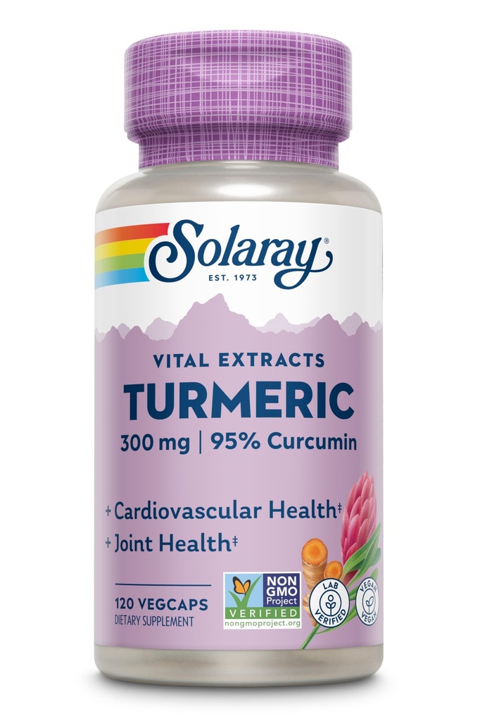 Solaray Εγγυημένη ισχύς Turmeric Root Extract 300 mg VCapsules, 120 Count