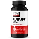 Force Factor Alpha GPC Brain Supplement for Memory and Focus, Mood Support Supplement with Alpha GPC 600mg, Premium Quality, Vegan, Non-GMO, 60 Capsules