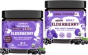 Llama Naturals Real Fruit Sambucus Elderberry Gummies for Kids & Adults 