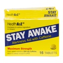 HealthA2Z® Stay Awake | 200 mg Caffeine | Alertness Aid with Caffeine | Maxium Strength (3 Pack (48 Tablets))