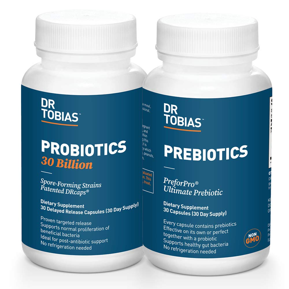 Dr. Tobias Probiotics 30 Δισεκατομμύρια & Πρεβιοτικά Υποστηρίζοντας Digestion & Gut Υγεία