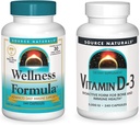 Πηγή Naturals Wellness Formula και 5000 eu Βιταμίνη D-3, 240 κάψουλες σε κάθε μπουκάλι