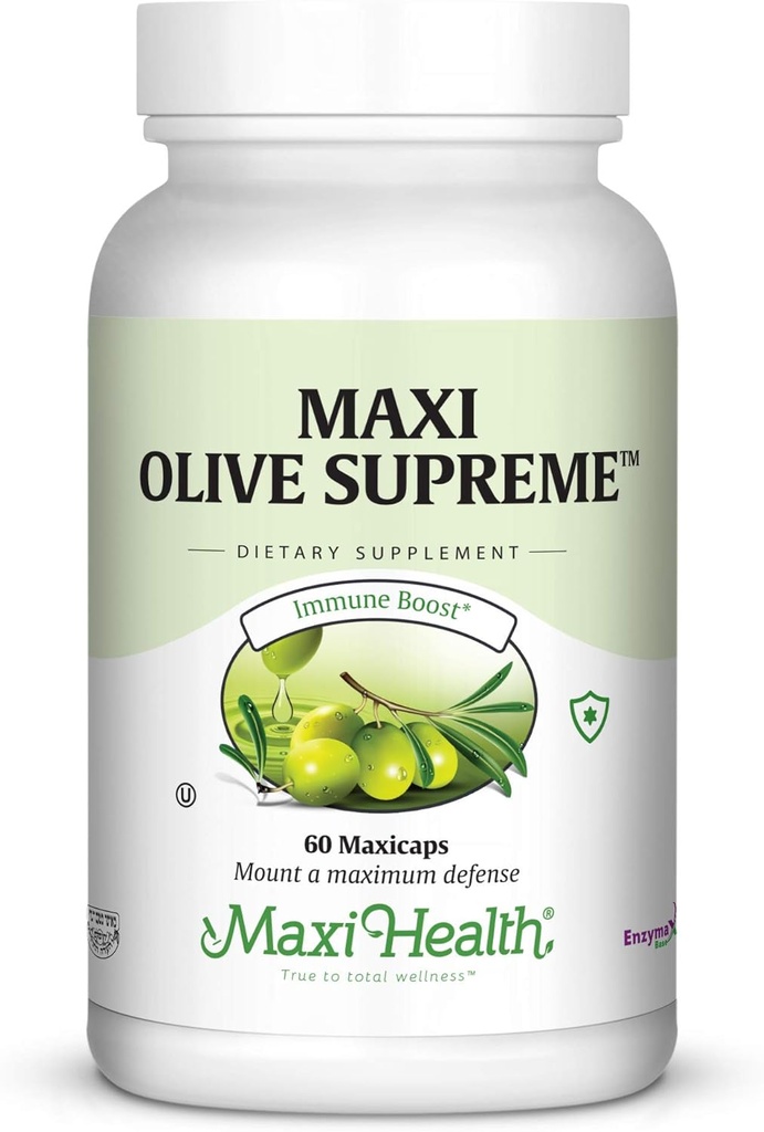 Maxi Health Olive Supreme - Olive Leaf Extract συμπλήρωμα - ανοσοενισχυτής - 60 κάψουλες - Kosher