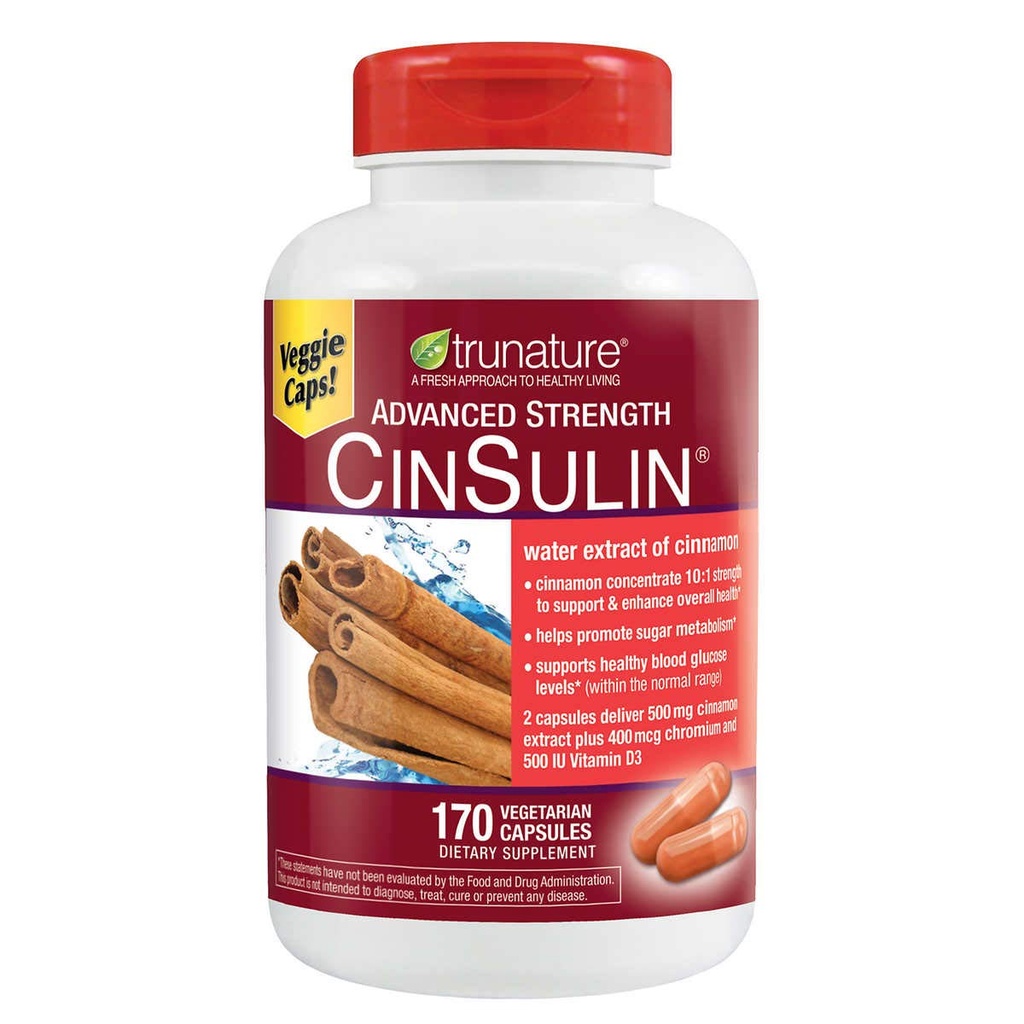 Trunature Προηγμένη Δύναμη Cinsulin 170 Καψάκια