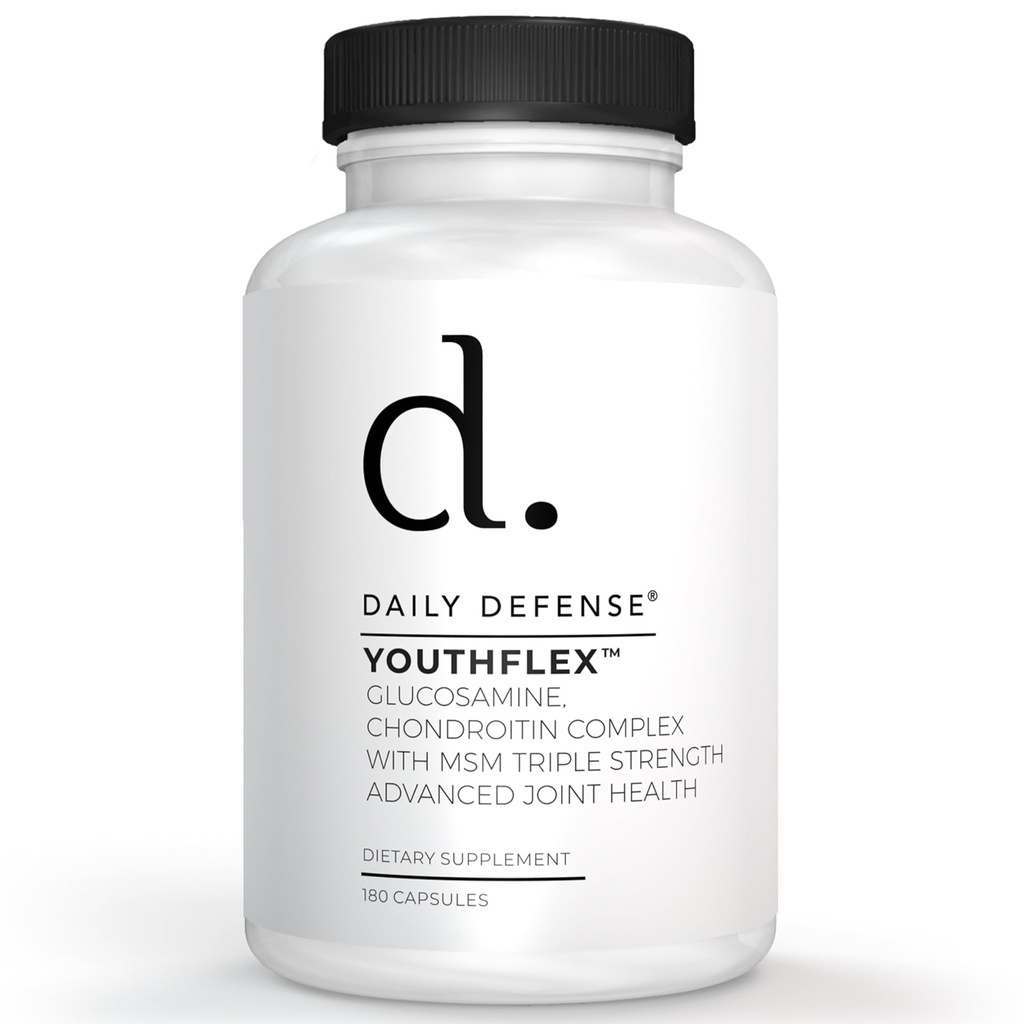 Γλυκοζαμίνη με το Joint Supplement Chondroitin & MSM - Κοινό Συμπλήρωμα Στήριξης για την Κινητικότητα & Ευελιξία Ανδρών & Γυναικών - 180 Κάψουλες, Συγκρότημα Youthflex Glucosamine, Κατασκευασμένο στις ΗΠΑ