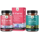 Bundle of G Curve Horny Goat Weed for Women - Invigorating Feminine Blend with Maca Root & Tribulus Terrestris and Liver Cleanse Detox & Repair - Milk Thistle Supplement for Digestion & Immune Health