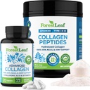 ForestLeaf Collagen Συμπληρώματα Bundle - 2-in-1 Hydrolyzed Collagen Peptides Peptides Powder and Collagen Pills - Grass Fed Bovine Collagen for Women and Collagen for Men