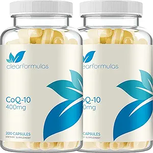 Γρήγορη απορρόφηση CoQ10 400mg κάψουλες - Συνένζυμο Q10 400mg ισχυρό αντιοξειδωτικό για την καρδιακή ενέργεια και τη γήρανση Υποστήριξη - Υψηλή σταθερότητα CoQ10 κάψουλες Ubiquinone - Made in a cGMP US Lab (200 Services)
