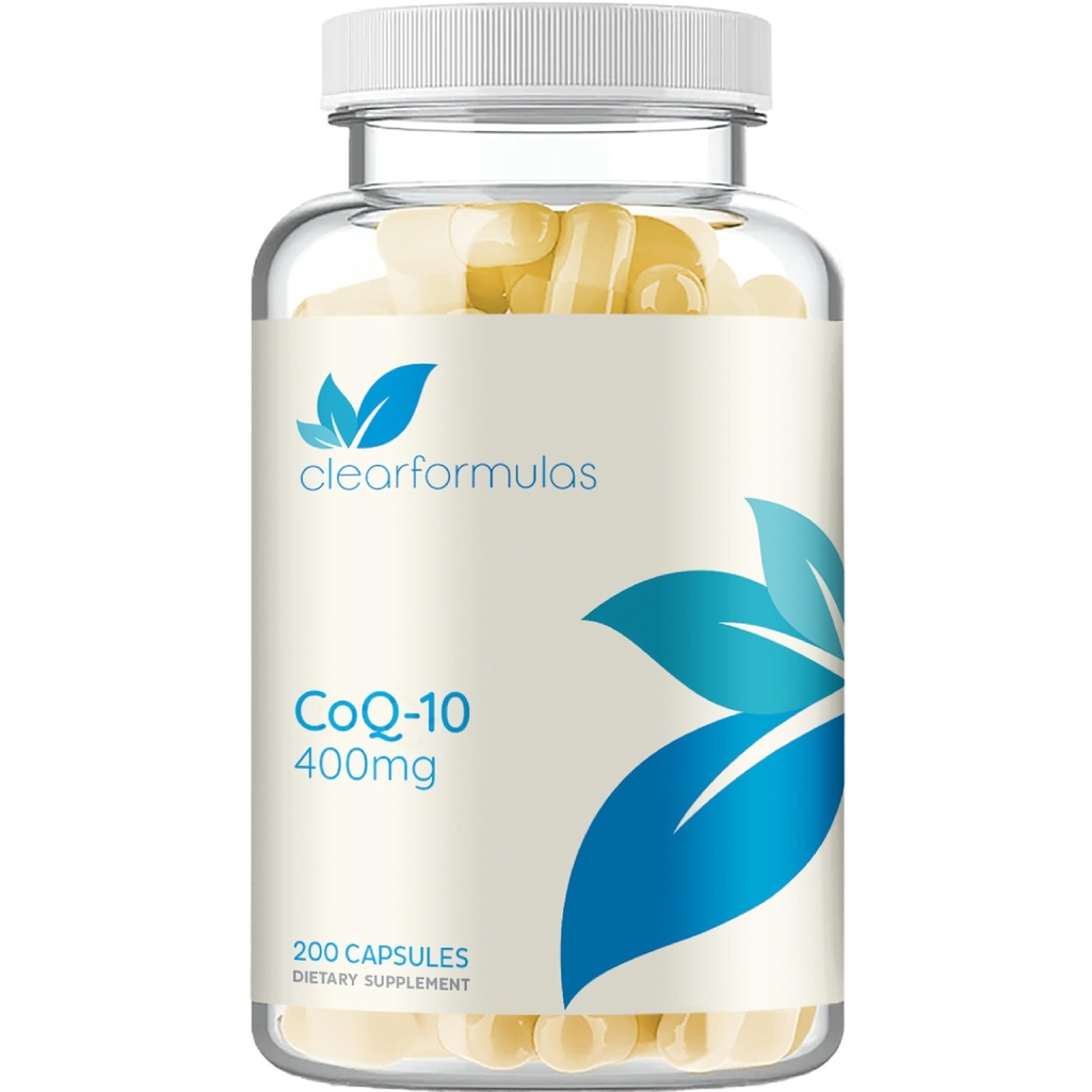 Γρήγορη απορρόφηση CoQ10 400mg κάψουλες - Συνένζυμο Q10 400mg ισχυρό αντιοξειδωτικό για την καρδιακή ενέργεια και τη γήρανση Υποστήριξη - Υψηλή σταθερότητα CoQ10 κάψουλες Ubiquinone - Made in a cGMP US Lab (200 Services)