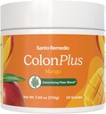Santo Remedio Colon Plus, Colon Cleanser, Dietary Psyllium Husk Fiber και Probiotics συμπλήρωμα, 30 εξυπηρετούν, Mango Γεύση