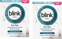 Blink Δάκρυα Συντηρητικές δωρεάν λιπαντικές σταγόνες ματιών, Άμεση και μακράς διάρκειας ανακούφιση για ξηρά μάτια, 25 αποστειρωμένα φιαλίδια μονής χρήσης, 0. 01 FL OZ (0. 4 mL) το καθένα (πακέτο των 2)