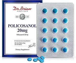 Dr. Brian Policosanol 20mg | 90 Policosanol Tablets for Heart Health Support | Non-GMO, Vegan, Gluten Free, Dairy Free