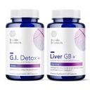 Biocidin G.I. Detox+ Gentle Binder & Liver GB+ Gallbladder Liver Support - Βοήθεια Βελτιστοποίηση Απομάκρυνσης Τοξίνης & Λιποθυμίας - Ενεργοποιημένο Ανθρακό, ζεόλιθος, TUDCA & Bitter Herbs (2 Προϊόντα)