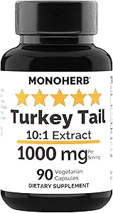 MONOHERB Turkey Tail Mushroom Extract 1000 mg - 90 κάψουλες χορτοφάγων