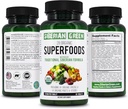 Σιβηρικό Πράσινο 28 Βιολογικά Superfoods Συμπλήρωμα 60 Tablets - 14 Essential Greens, 14 Nutritious Fruits & Veggies from Traditional Formula for Energy, Wellness, Health