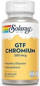 Solaray GTF Chromium Capsules, 200mcg, 100 Count