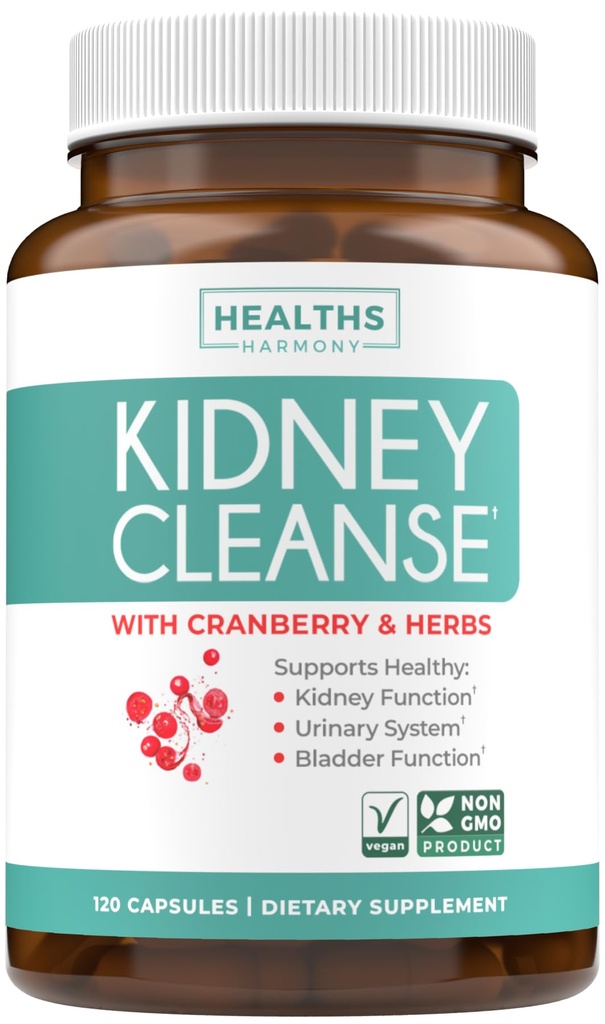 Chanca Piedra Kidney Cleanse Detox & Repair - Herbal Liver & Kidney Support Supplement with Cranberry Astragalus & More for Cleansing Protective Support - Vegan Non-GMO & Lab Verified (4 Month Supply)