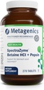 Μεταγονική SpectraZyme Betaine HCI + Pepsin - Υποστηρίζει στομάχι Υγεία & Βοηθήματα σε Digestion* - με Betaine HCl & Pepsin - Proteolytic Digestive Enzyme* - Μη ΓΤΟ - 135 Υπηρεσίες - 270 Tabletισκία