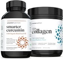 SMARTERNUTRITION Κουρκουμίνη - Ικανότητα και Απορρόφηση + Smarter Skin Collagen - Triple Action Formula for Vibrant, Healthy Skin