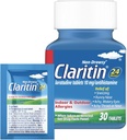 Claritin Αλλεργία Ιατρική για ενήλικες, 24ωρη μη- υπνηλία Λοραταδίνη 10mg Χάπια, Αντιισταμινικά, 30 δισκία + 1ct On- The- Go Relief