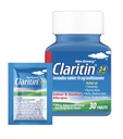Claritin Αλλεργία Ιατρική για ενήλικες, 24ωρη μη- υπνηλία Λοραταδίνη 10mg Χάπια, Αντιισταμινικά, 30 δισκία + 1ct On- The- Go Relief