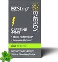 Ενεργειακά συμπληρώματα - Mint Flavor, 30 Count - Dissolving Strips με 40mg καφεΐνη για να βοηθήσει να ενεργοποιήσετε την ημέρα σας και να ενισχύσει την απόδοση - Κατασκευάζεται στις ΗΠΑ, ζάχαρη και χωρίς γλουτένη