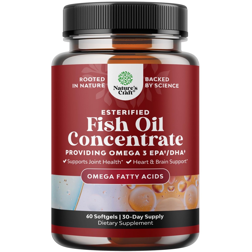 Συμπλήρωμα Ωμέγα 3 Fish Oil - EPA DHA Fish Oil Omega 3 συμπλήρωμα με ανοσοενισχυτικές βιταμίνες εγκεφάλου - Burpless 2000 mg per Serving for Mood Boost Liver Support and PMS Relief Support