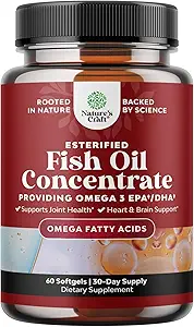 Omega 3 Fish Oil Supplement - EPA DHA Fish Oil Omega 3 Supplement with Immune Booster Brain Vitamins - Burpless 2000 mg per Serving for Mood Boost Liver Support and PMS Relief Support