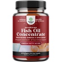 Συμπλήρωμα Ωμέγα 3 Fish Oil - EPA DHA Fish Oil Omega 3 συμπλήρωμα με ανοσοενισχυτικές βιταμίνες εγκεφάλου - Burpless 2000 mg per Serving for Mood Boost Liver Support and PMS Relief Support