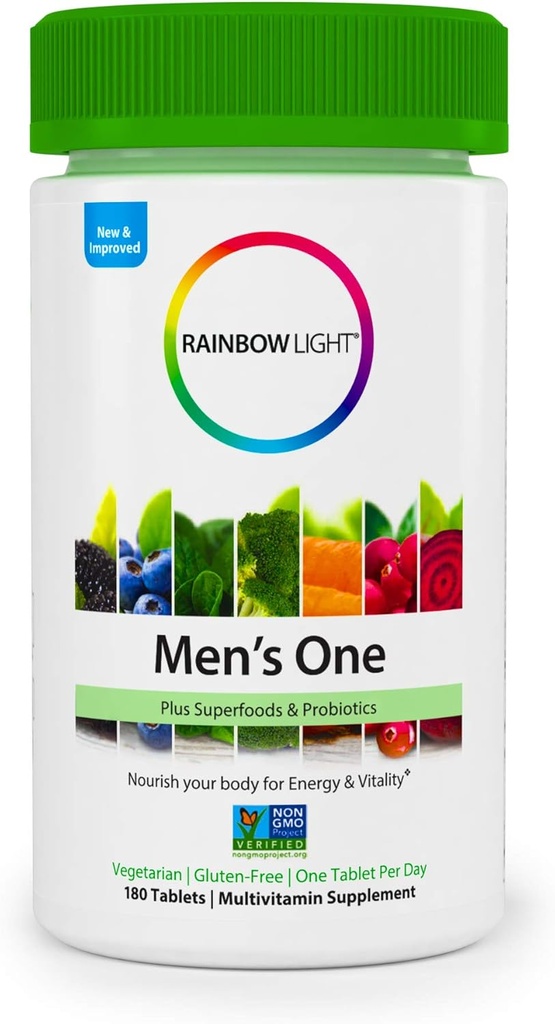 Rainbow Light Men's One Multivitamin Supplement Netcount (180 δισκία), 180Count