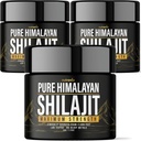 (3 Pack) Shilajit Καθαρή οργανική ρητίνη Ιμαλαΐων - Φυσικό αυθεντικό εργαστήριο δοκιμαστεί Φόρμουλα για άνδρες, γυναίκες - Χωρίς βαρέα μέταλλα - 600mg Max Strength with 85+ Trace Minerals Golden Grade Shilajit Συμπλήρωμα