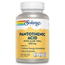 SOLARAY Pantothenic Acid 500mg - Βιταμίνη Β 5 για την παραγωγή συνενζύμου-Α και την ενέργεια Μεταβολισμός, τα μαλλιά, το δέρμα, και τα νύχια Υποστήριξη - Vegan, εργαστήριο Επαληθευμένο, 60-Ημέρες Εγγύηση - 100 Σερβιέτες, 100 VegCaps